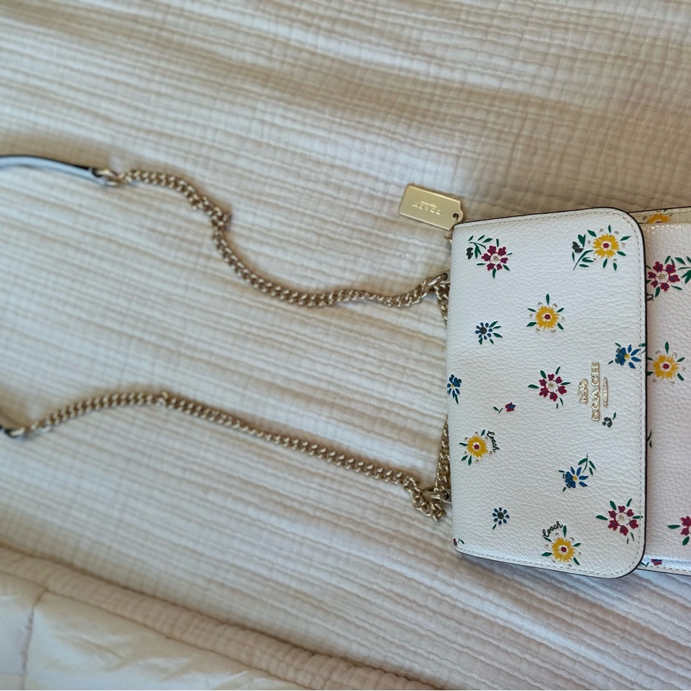 Coach Floral White Crossbody Bag
